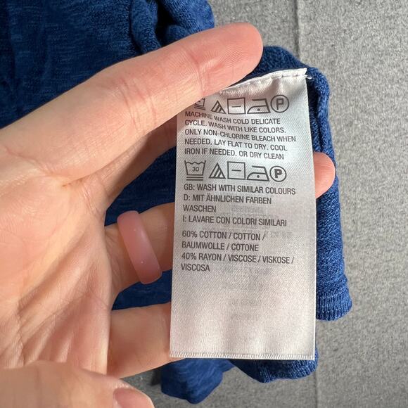 Joan Rivers Women's Cardigan Cotton Blend Slub Cardigan Blue X-Large - Picture 11 of 11